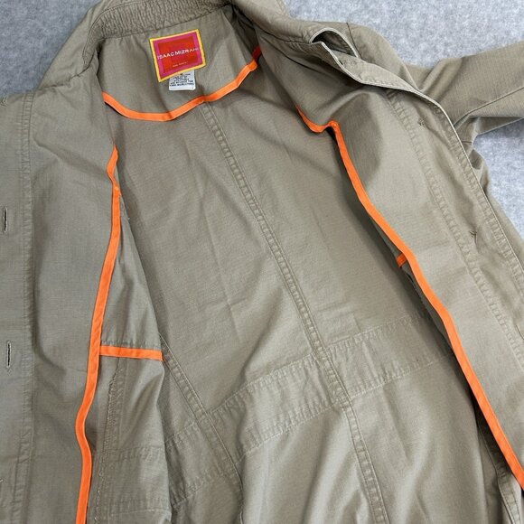 ISAAC MIZRAHI for TARGET Jacket Womens S Khaki Tan Cotton Fitted Utility Style - Picture 8 of 9